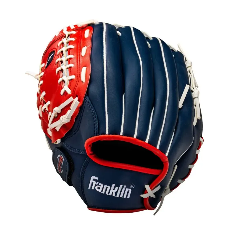 Photo 1 of Franklin Sports Field Master USA Series 12.0 Baseball Glove - Left Handed Thrower Blue/Red
