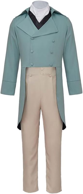 Photo 1 of Fortunehouse Men's Victorian Fancy Outfit 18th Century Regency Tailcoat Vest Costume, XL
