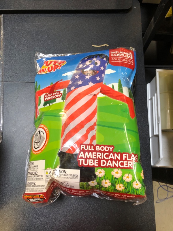 Photo 2 of Me Up Inflatable Tube Dancer - Full Body American Flag - Adult One Size