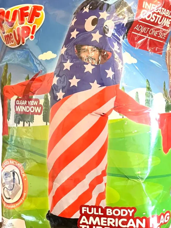 Photo 1 of Me Up Inflatable Tube Dancer - Full Body American Flag - Adult One Size