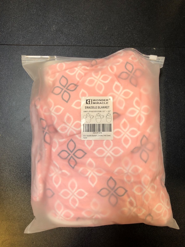 Photo 1 of WONDER MIRACLE Fluffy Swaddle Blanket for Newborn Baby Girl or boy, Soft Thick Cozy Warm Coral Fleece Fuzzy Sleeping Bag for Crib, Stroller, Travel, Outdoor (Pink Lucky Clover)
