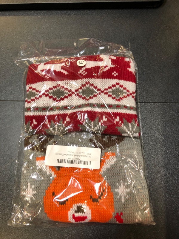 Photo 2 of 2Pack Dog Sweater Pet Reindeer Snowflake Sweaters for Cats and Small Dogs (Large)