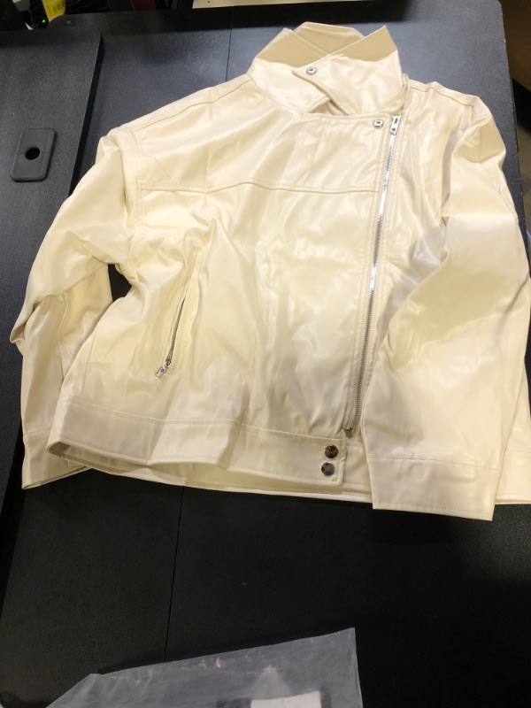 Photo 1 of Women's Faux Leather Jacket, Size Large 