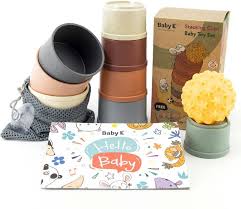 Photo 1 of BABY K Baby Stacking Cups Toy (9 Pieces) - Stackable Cups for Baby Motor Control Skills by Baby K gift
