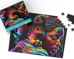 Photo 1 of African American Jigsaw Puzzles for Adults 1000 Piece Wonders: LewisRenee Art, Revel in A Soothing & Mind-invigorating Challenge Showcasing The Beauty of Black Art Puzzles
