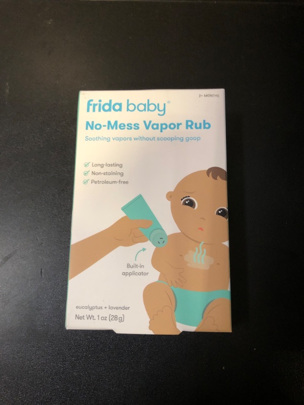 Photo 2 of Frida Baby No-Mess Vapor Rub, Baby Vapor Rub for Chest, Neck, Back + Foot,Non-staining, Petroleum-Free Hands-Free Applicator Tube, Soothing Eucalyptus & Lavender for Sleep 