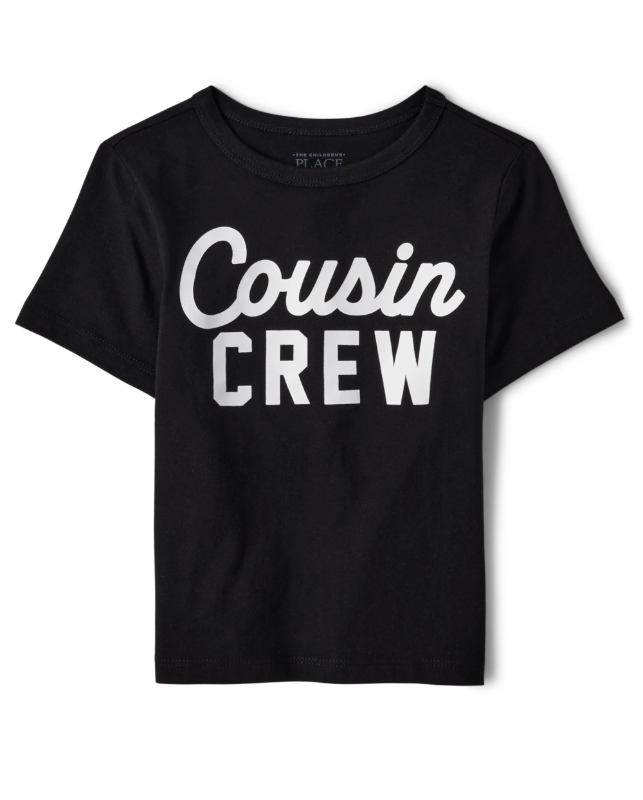 Photo 1 of The Children's Place Unisex Baby and Toddler Cousin Crew Graphic T-Shirt | Size 4T | Black | 100% Cotton
Size: 4T
