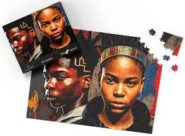 Photo 1 of 1000-Pc African American Jigsaw: Lewisrenee Black Art Puzzles for Mindful Relaxation & Exercise (No Games)
