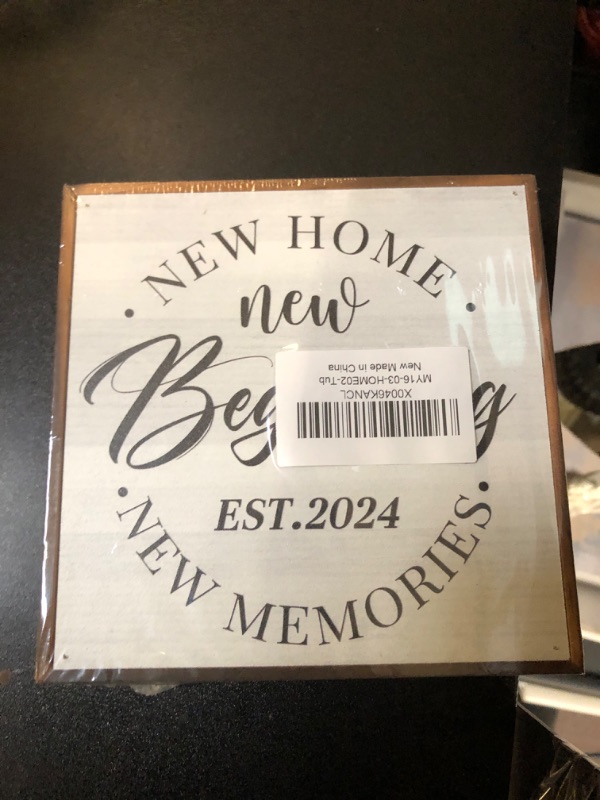 Photo 2 of 
New Home Decor Sign, 2024 Home Sweet Home Sign, Housewarming Gifts New Home Decor Sign, New House Gift Ideas Wood Sign, New Home Party Desk Cubicle Shelf Decorations 5 X 5 Inch
