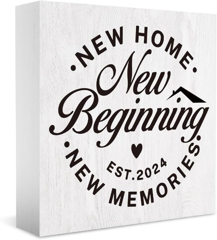 Photo 1 of 
New Home Decor Sign, 2024 Home Sweet Home Sign, Housewarming Gifts New Home Decor Sign, New House Gift Ideas Wood Sign, New Home Party Desk Cubicle Shelf Decorations 5 X 5 Inch
