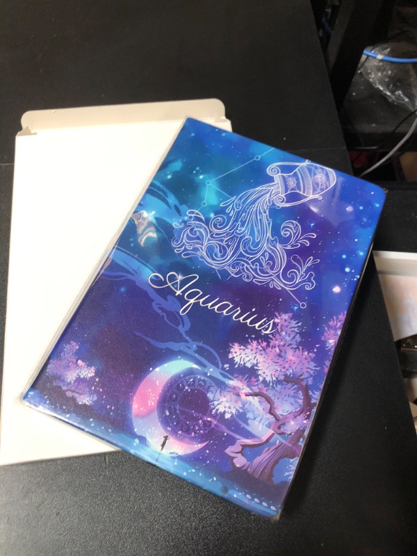 Photo 1 of RSRXEDL Horoscope Journal?12 Constellations Leather Notebook?Horoscope Lover Gifts?Horoscope Notebook Journal With Starry Night Sky (AQUARIUS)
