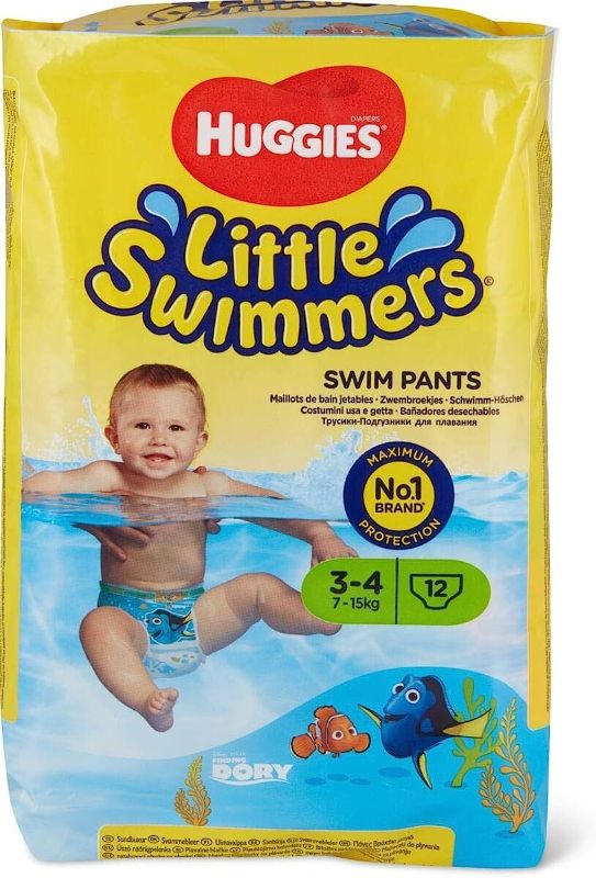 Photo 1 of Huggies Little Swimmers Disposable Swim Diapers, 12-Count
SIZE 3-4 7-15KG
