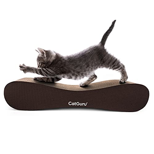 Photo 1 of CatGuru Cat Scratcher Lounge, Reversible Cat Scratching Board, Cardboard Cat Scratcher, Premium Cat Scratch Post, Durable Cat Scratchers, Cat Scratchi
