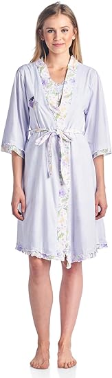 Photo 1 of Casual Nights Women's Sleepwear 2 Piece Nightgown and Robe Set
SIZE LARGE  

