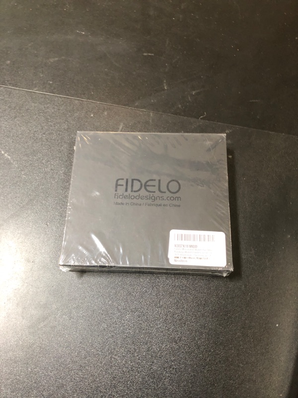 Photo 2 of Fidelo Minimalist Wallet For Men - Slim RFID Blocking Wallet Credit Card Holder Made Of 7075 Aluminum. The Compact Wallet comes With 2 Steel Money Clips, 2 Cash Bands to hold 1-10 bills - Navy Blue
