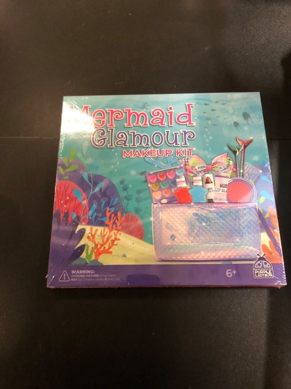 Photo 2 of Kids Makeup Kit for Girls Ages 5-12 - Real Mermaid Makeup for Kids, Mermaid Gifts for Girls 5-12, Makeup Sets for Girls 5 6 7 8 9 10 11 12 Years Old, 5-12 Year Old Girl Gift Make Up Toy