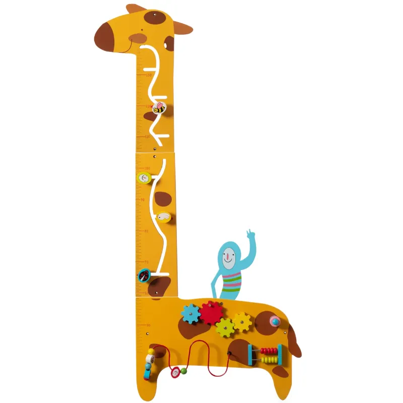 Photo 1 of Wooden Giraffe Sensory Wall Game, Activity Toy Growth Chart for Playroom, Nursery, Preschool, and Doctors' Office
