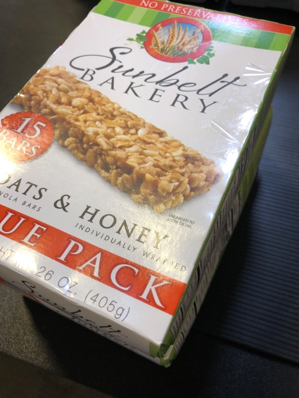 Photo 2 of Exp 3/11/24 2pc Sunbelt Bakery Oats & Honey Chewy Granola Bars, Value Pack, 1.0 OZ, 15 Count (1 Box)