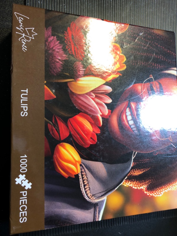 Photo 2 of Black Creativity: LewisRenee's African American Artistry Jigsaw - 1000 Piece Puzzle (Tulips)
