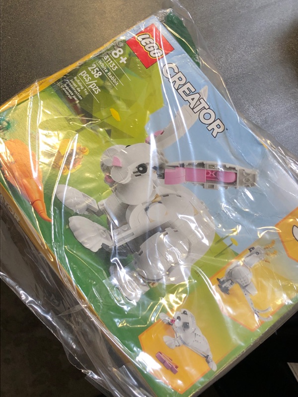 Photo 2 of LEGO Creator 3in1 White Rabbit Animal Toy Building Set 31133, Easter Bunny to Seal and Parrot Figures, Easter Basket Stuffers for Kids Aged 8 Plus Years Old