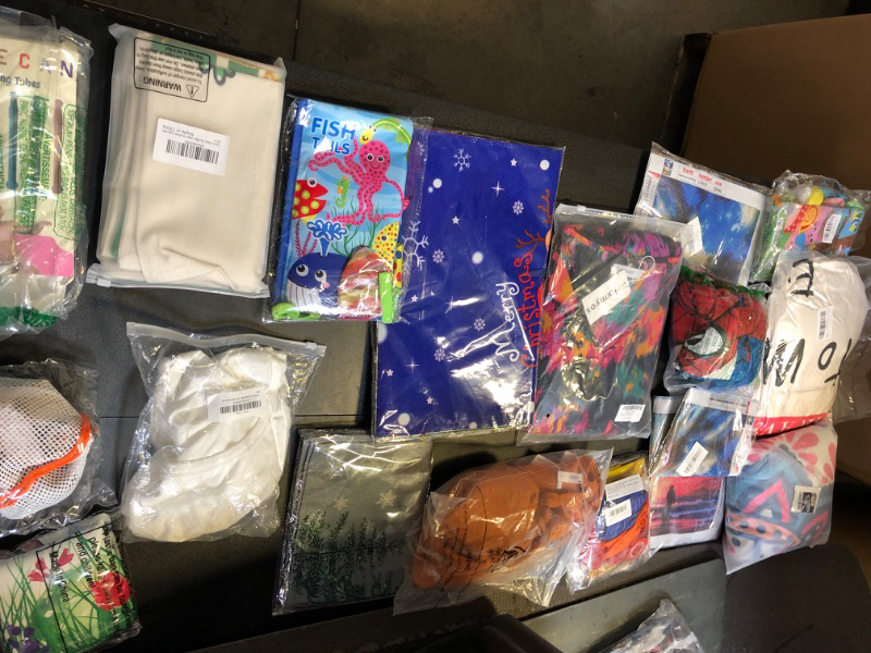 Photo 1 of mystery bag lot filled mixed cute items for home , room , closet sold as is no returns or exchanges clothing , bedding sets etc : spiderman 