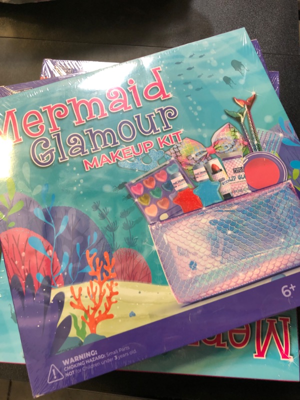 Photo 2 of Kids Makeup Kit for Girls Ages 5-12 - Real Mermaid Makeup for Kids, Mermaid Gifts for Girls 5-12, Makeup Sets for Girls 5 6 7 8 9 10 11 12 Years Old, 5-12 Year Old Girl Gift Make Up Toy