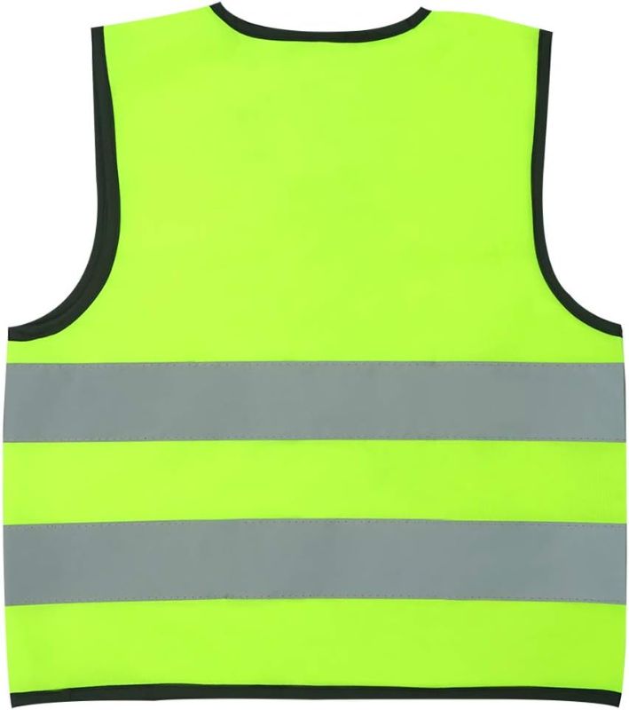 Photo 1 of Kids Reflective Safety Vest High Visibility Lightweight Vest Security Construction Vest Breathable Running Vest Traffic Mesh Vest Neon Green for Boys and Girls