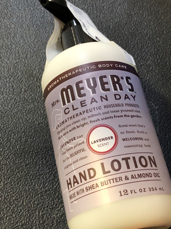 Photo 2 of Mrs. Meyer's Hand Lotion for Dry Hands, Non-Greasy Moisturizer Made with Essential Oils, Lavender, 12 oz (Pack of one comes with one 