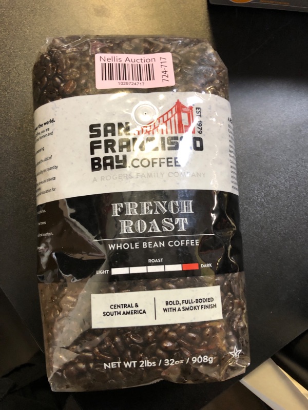Photo 2 of San Francisco Bay Coffee French Roast Whole Bean 2LB (32 Ounce) Dark Roast