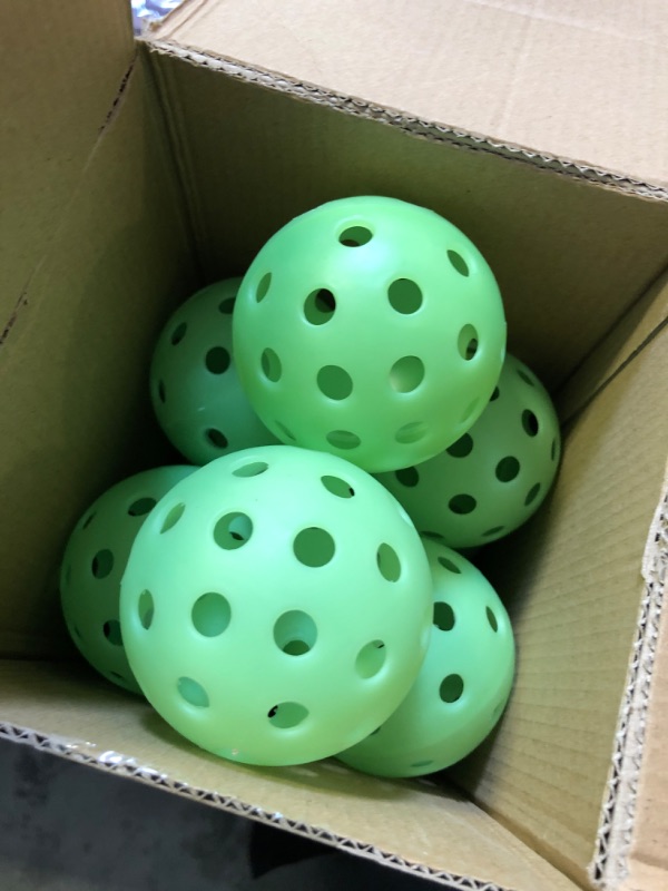 Photo 2 of ZOEA Premium 40 Holes Outdoor Pickleball Balls, Durable Ball with Nice Bounce, High Visibility for Outdoor & Indoor Courts 