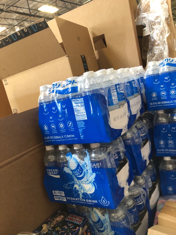 Photo 1 of Pocari Sweat PET Bottles - The Water and Electrolytes that Your Body Needs, Japans Favorite Hydration Drink, Now in the USA, Clear, 500 ml, 12 Pack