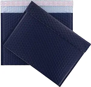 Photo 1 of 12x9" Side-Opening Navy Bubble Mailers (25-Pack)