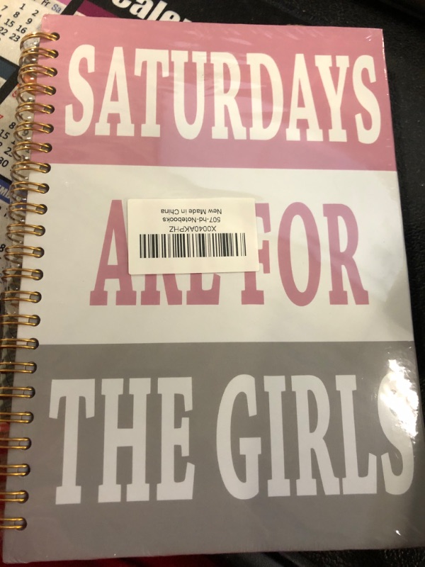 Photo 2 of hold fizz Saturdays are for Girls Preppy Notebook,Girls Weekend Gifts,Preppy Stuff,Preppy Gifts for Teen Girls,Hardcover Spiral Notebook 5.5x8.3, (507)