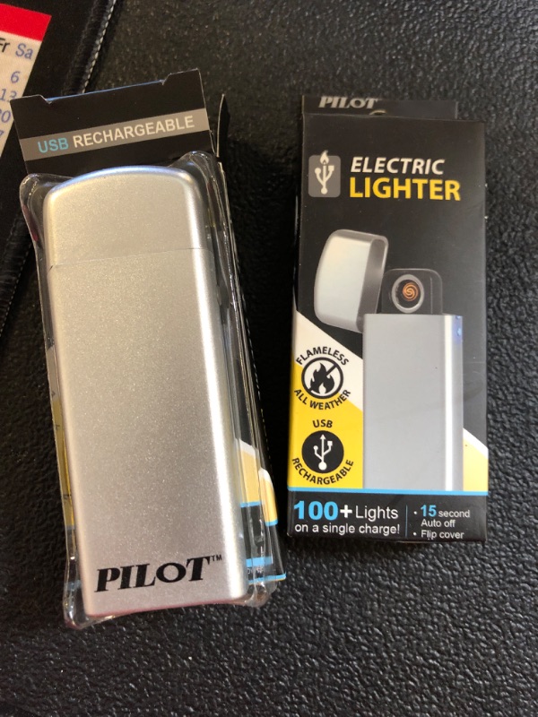 Photo 2 of Pilot Electronics CA-8801SZ Flameless Rechargeable Elighter, Silver 2PCS