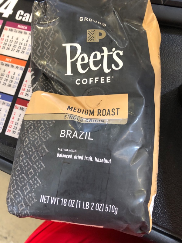 Photo 2 of Peet's Coffee Single Origin Brazil, Medium Roast Ground Coffee, 18 oz Bag
