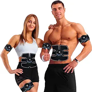 Photo 1 of Abs Stimulator - Ab Machine - Abs Workout Equipment - Perfect Work from Home Fitness- EMS Smart Fitness Ab Workout - Abs Stimulator Abdominal - Men and Women Ab Belt Trainer- 20 Gel Pads