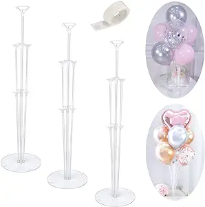 Photo 1 of 3 Set Balloon Stand Kit, Birthday Party Decorations and Wedding Decorations for tables, Happy Birthday Balloons Decorations for Party and Christmas table Decorations
