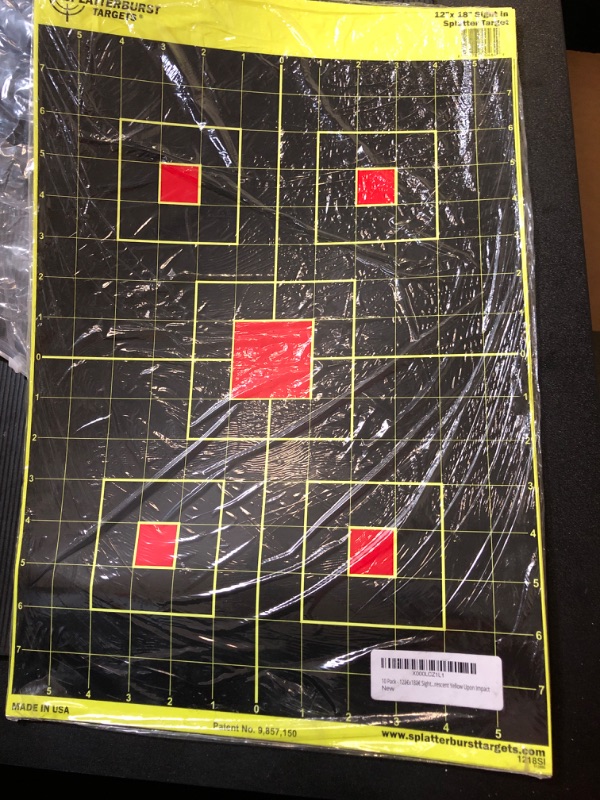 Photo 2 of 25 Pack - 12"x18" Silhouette Splatterburst Target - Instantly See Your Shots Burst Bright Florescent Yellow Upon Impact!