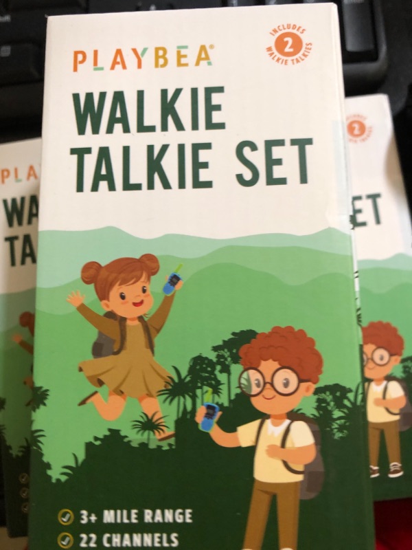 Photo 2 of Walkie Talkies for Kids - 22 Channels - 3 Miles Range Kids Walkie Talkie for Kids | Walkie Talkie Kids Toys for Kids | Girl Toys for Girls Toys | Boy Toys for Boys Toys | Kids Walkie Talkies 2 Pack Blue