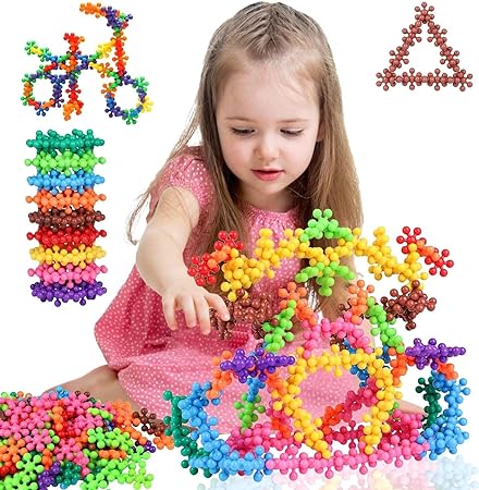 Photo 1 of 300 Pieces Building Blocks Kids STEM Toys- Discs Sets Interlocking Solid Plastic for Preschool Kids Boys and Girls Aged 3+, Creativity Kids Toys A-015