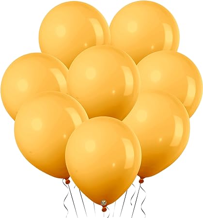 Photo 1 of AFTERLOON® Biodegradable Balloons Apricot Yellow 12 Inch 72 Pack, Matte Color Thickened Extra Strong Latex Helium Float, for Baby Shower Gender Reveal Garland Arch Wedding Birthday Party Decorations