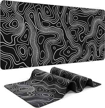 Photo 1 of ?7 Patterns 3 Sizes??1 Pack / 2 Pack?Gaming Mouse Pad Topographic Contour Large Mouse Pad for Desk Keyboard and Mouse Pad Desk Mat Computer Mat Protector Mat Office Desk Accessories - 31.5"L*11.8"W