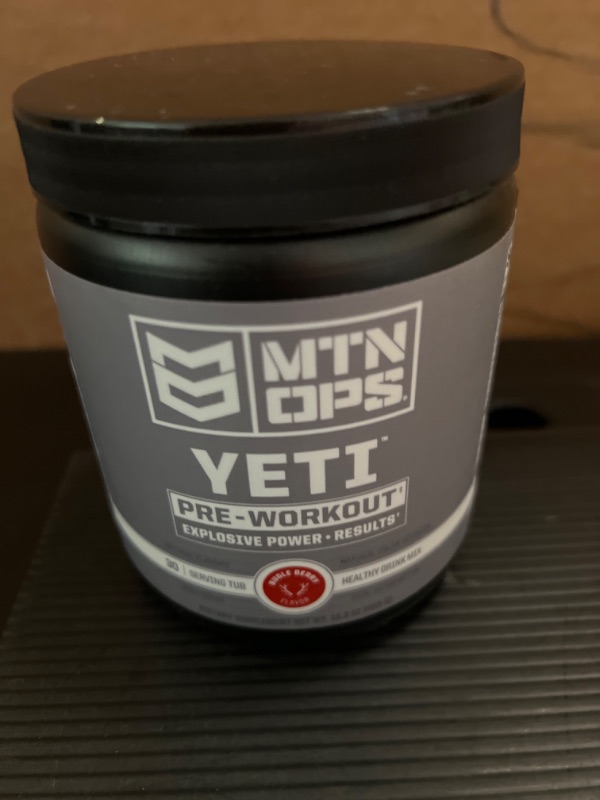 Photo 1 of MTN OPS Yeti Monster Pre-Workout Powder Energy Drink, 30-Serving Tub,  1.12 Pound (Pack of 1) BB 01-03-2025