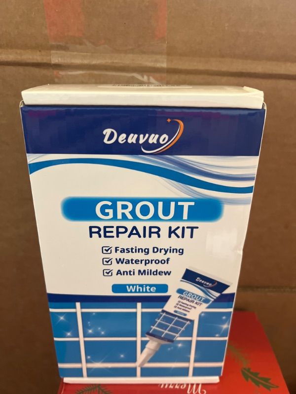 Tile Grout Repair Kit, 2 Pack White Grout Filler with 10 Pcs Tile Grout ...