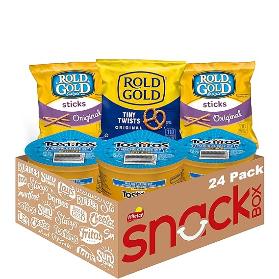 Photo 1 of BB 05-21-2024  Frito-Lay Rold Gold Pretzel and Tostitos Dip Snack Variety Pack, (Pack of 24)