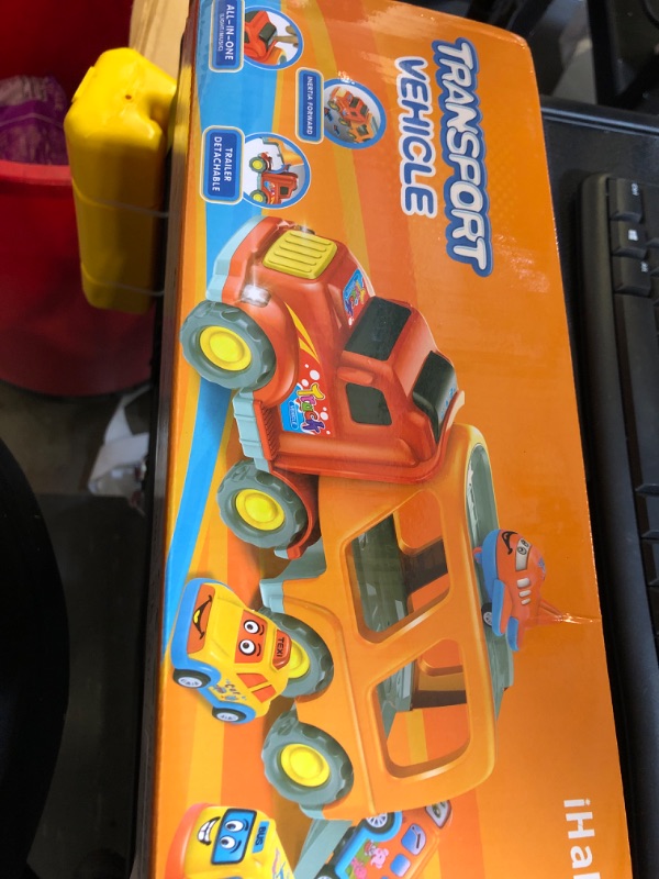 Photo 1 of IHAHA Car Toys for Toddlers Boys, 5 in 1 Carrier Truck Transport Vehicles Car Toys for 3 4 5 6 Year Old Boys Toddlers, Car Trucks Friction Power Toys
