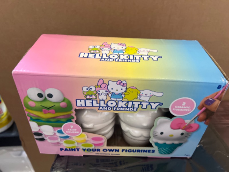Photo 2 of Horizon Group USA Sanrio Hello Kitty and Friends Paint Your Own Figurines Arts and Crafts Kit, Ceramic Paintable Hello Kitty & Keroppi, Kawaii Painting Kit for Kids, Craft Kits for Kids 8-12, Ages 8+