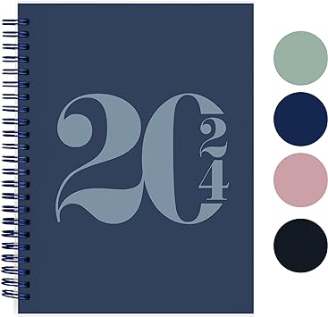 Photo 1 of 
leys 2024 Weekly Planner - Typographic Annual & Monthly Agenda Planner, Flexible Cover, Notes Pages, Twin-Wire Bin