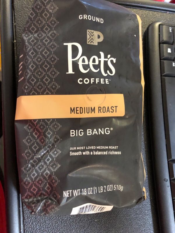 Photo 2 of Peet's Coffee Coffee, Ground, Medium Roast, Big Bang, Peetnik Pack - 18 oz785357023604
