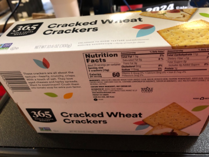 Photo 2 of 365 by Whole Foods Market, Cracker Cracked Wheat, 10.6 Ounce (Pack of 3) Cracked Wheat 10.6 Ounce (Pack of 3)